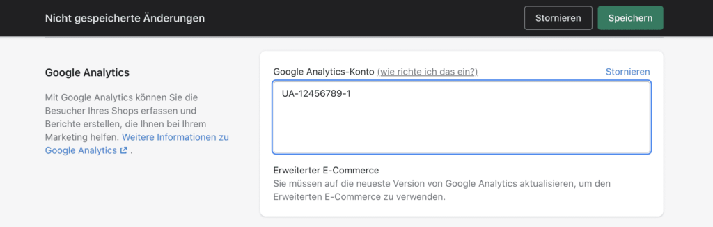 Shopify und Google Analytics 2022: Der komplette Guide (inkl. Dashboard-Vorlage) google analytics tracking zu shopify zufuegen