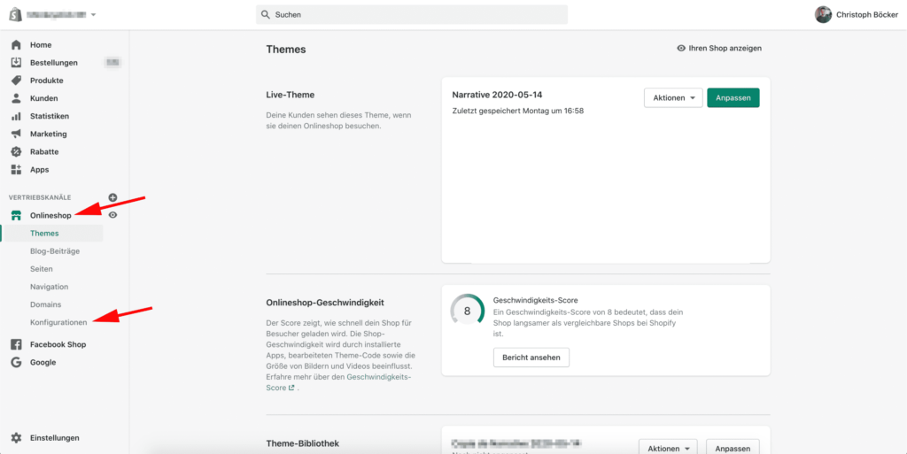 Shopify und Google Analytics 2022: Der komplette Guide (inkl. Dashboard-Vorlage) shopify backend onlineshop konfigurationen