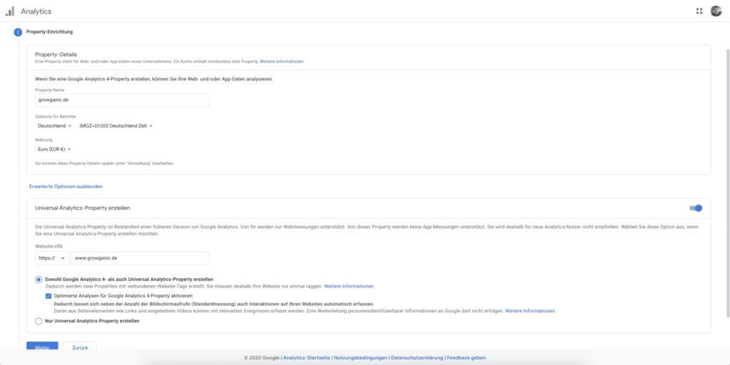 Shopify und Google Analytics 2022: Der komplette Guide (inkl. Dashboard-Vorlage) shopify google analytics property erstellen