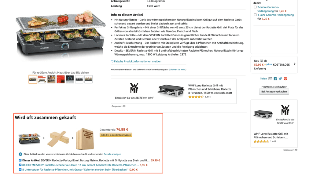 conversion optimierung im online shop cross sell amazon