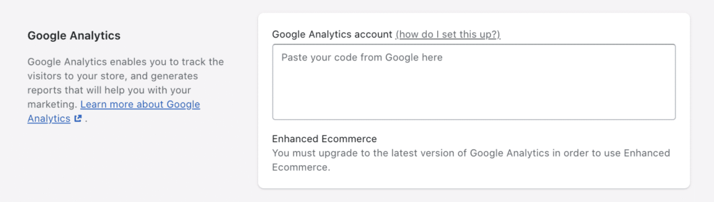 Shopify Google Analytics 4: Was bedeutet das neue Analytics für meinen Shopify Shop? 1 Google Analytics in Shopify einrichten
