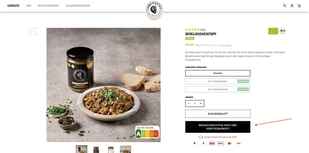 Shopify Out of Stock Automation mit Klaviyo