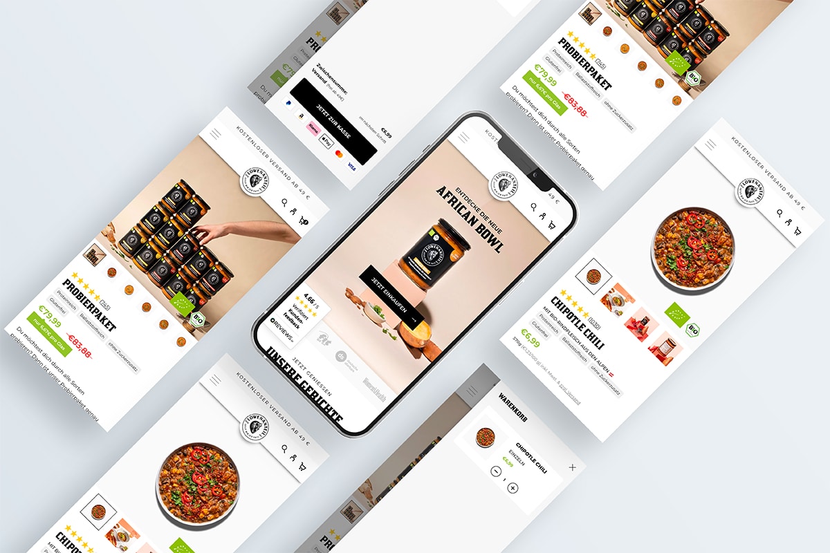 Loewenanteil case study mockup - Löwenanteil
