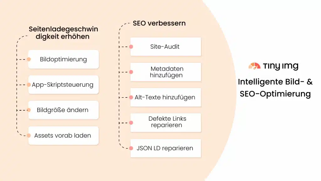 SEO und Ladezeitfunktionen von TinyIMG