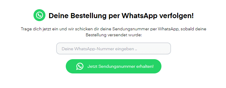 Bestellung per WhatsApp verfolgen