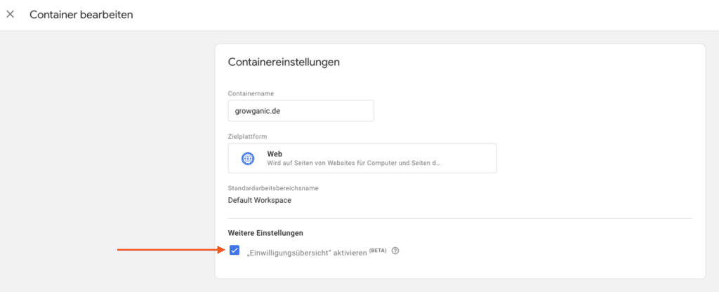 google consent mode einwilligungsuebersicht aktivieren 2