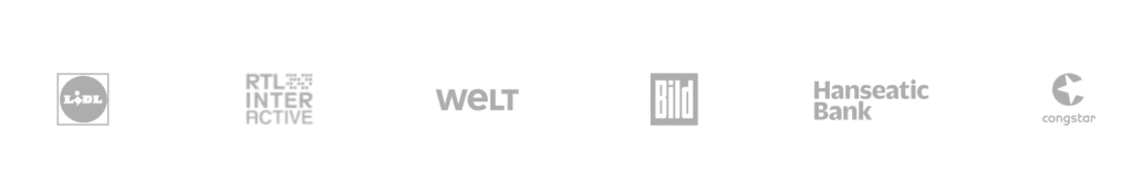 Logos von bisherigen Kunden auf der Website des A/B-Testing-Tools Kameleoon