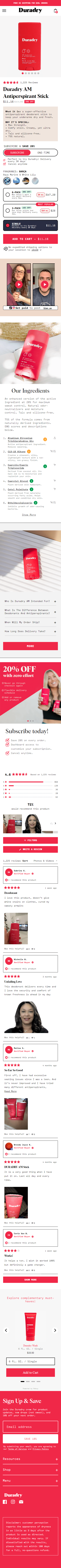 Swipe file duradry mobile pdp - Duradry