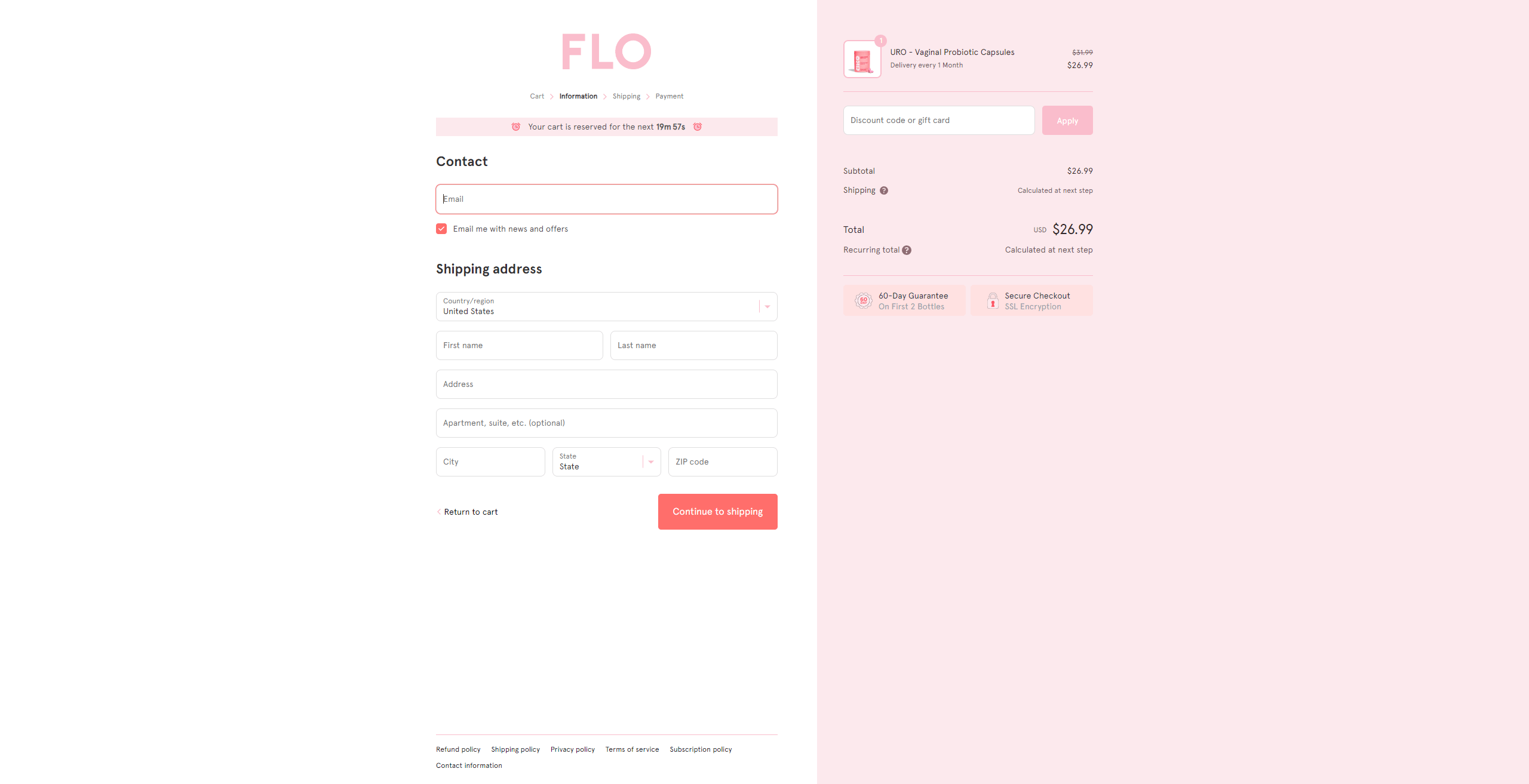 Swipe file flovitamins desktop checkout - Automatisch gespeicherter Entwurf