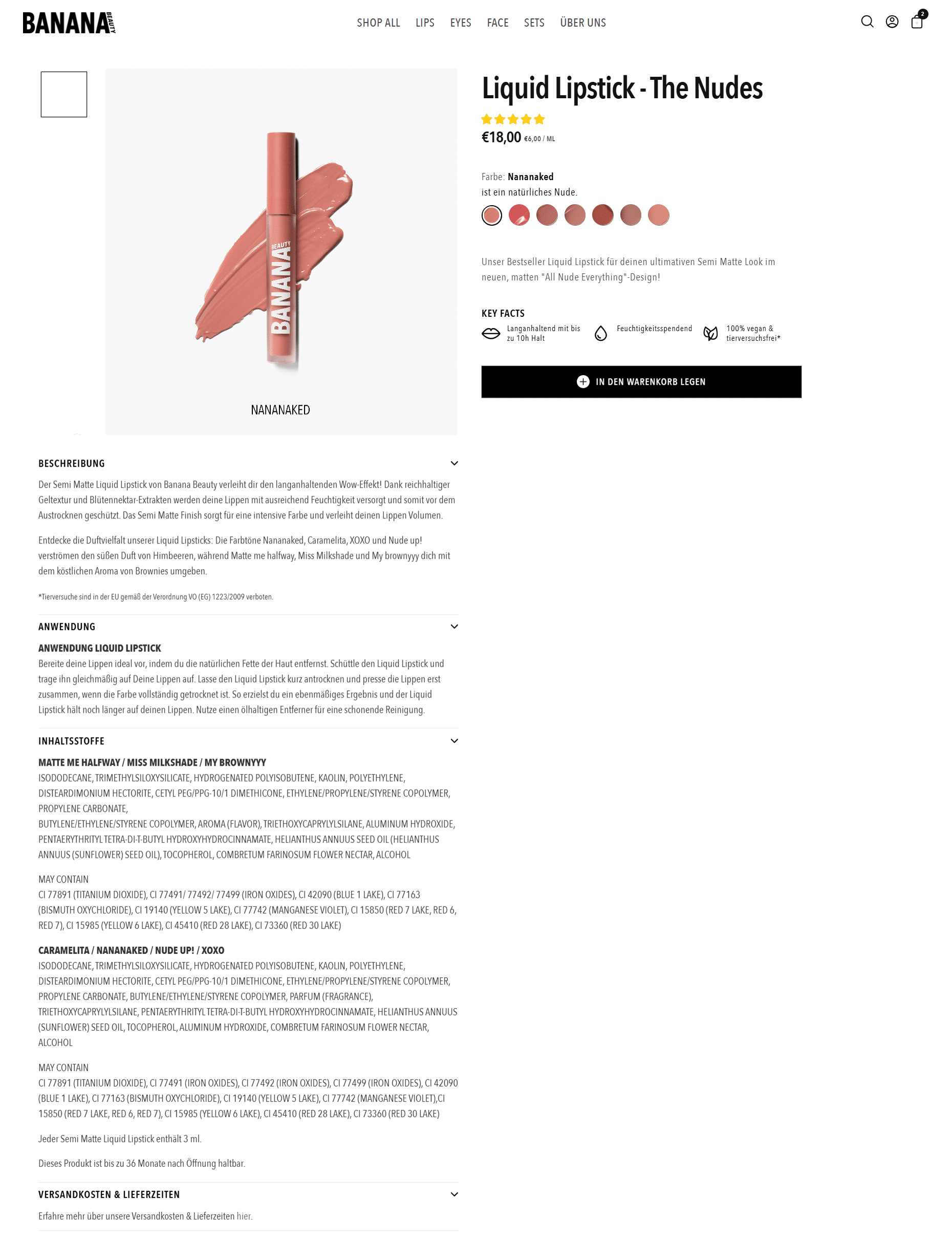 Swipe file bananabeauty desktop pdp - Banana Beauty