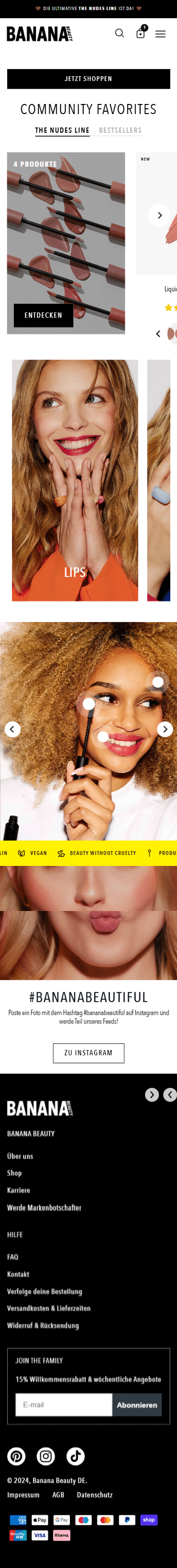 Swipe file bananabeauty mobile home - Banana Beauty