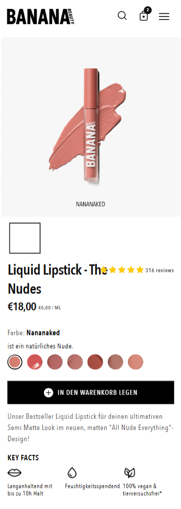 Swipe file bananabeauty mobile pdp - Banana Beauty