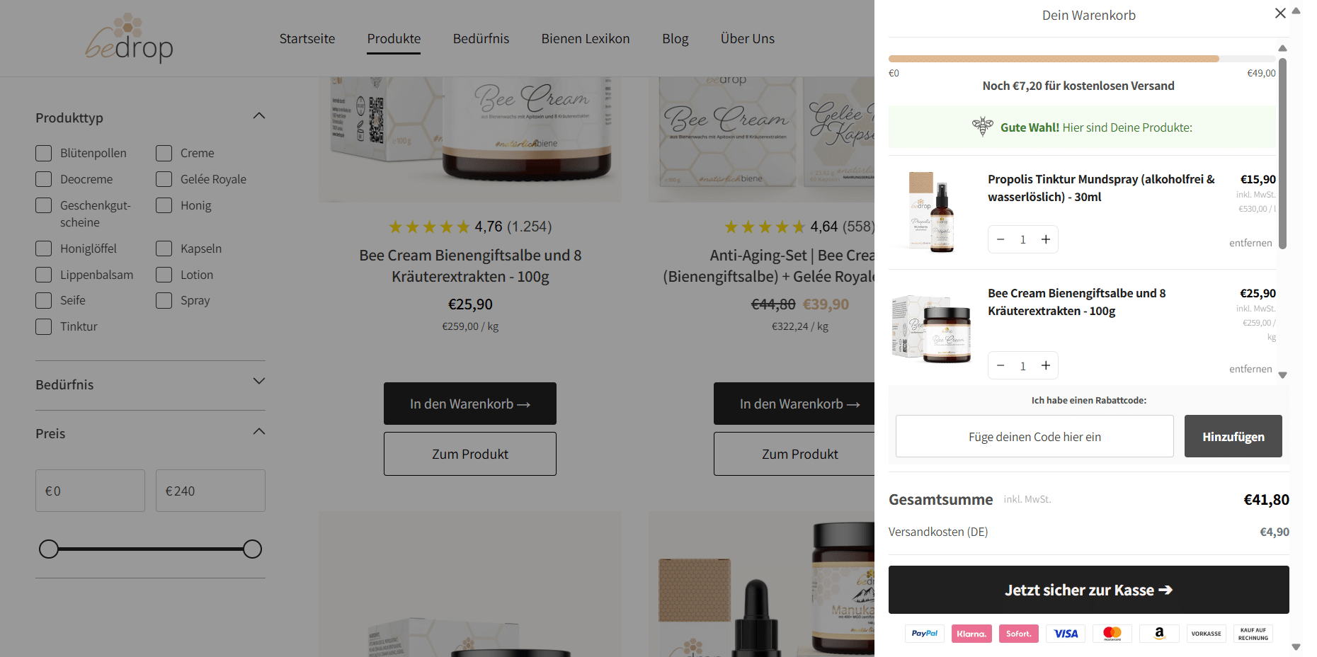 Swipe file bedrop desktop cart - bedrop