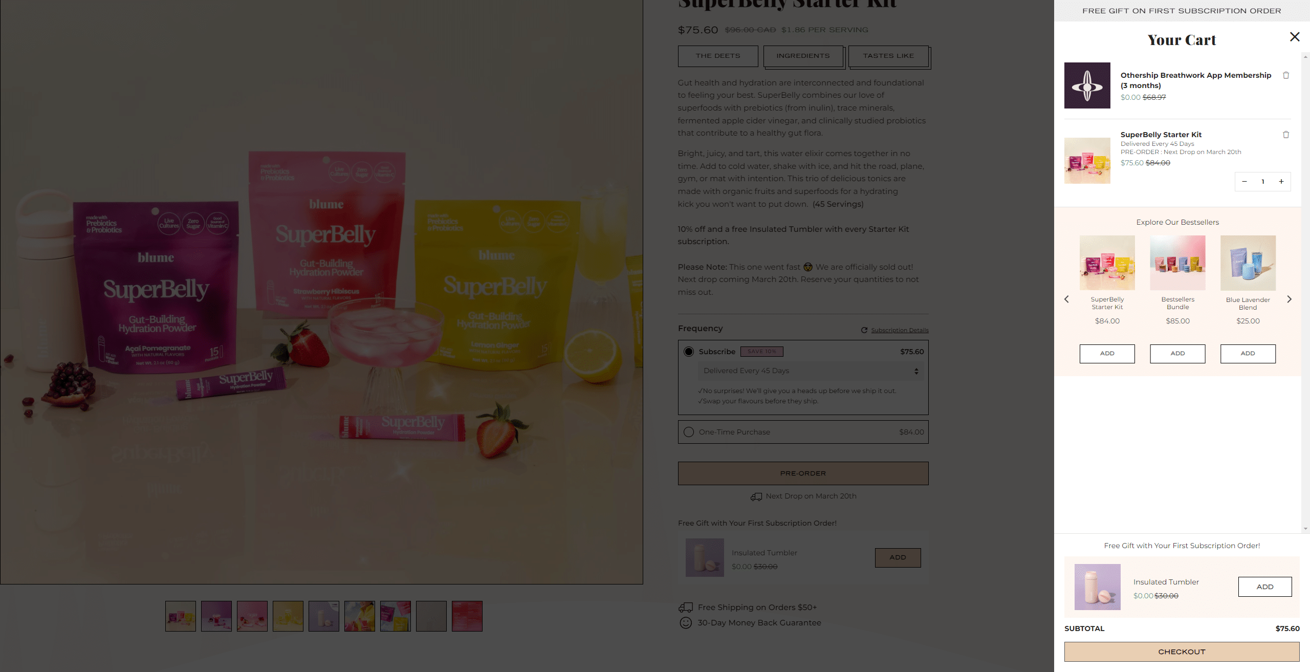 Swipe file blume desktop cart - blume