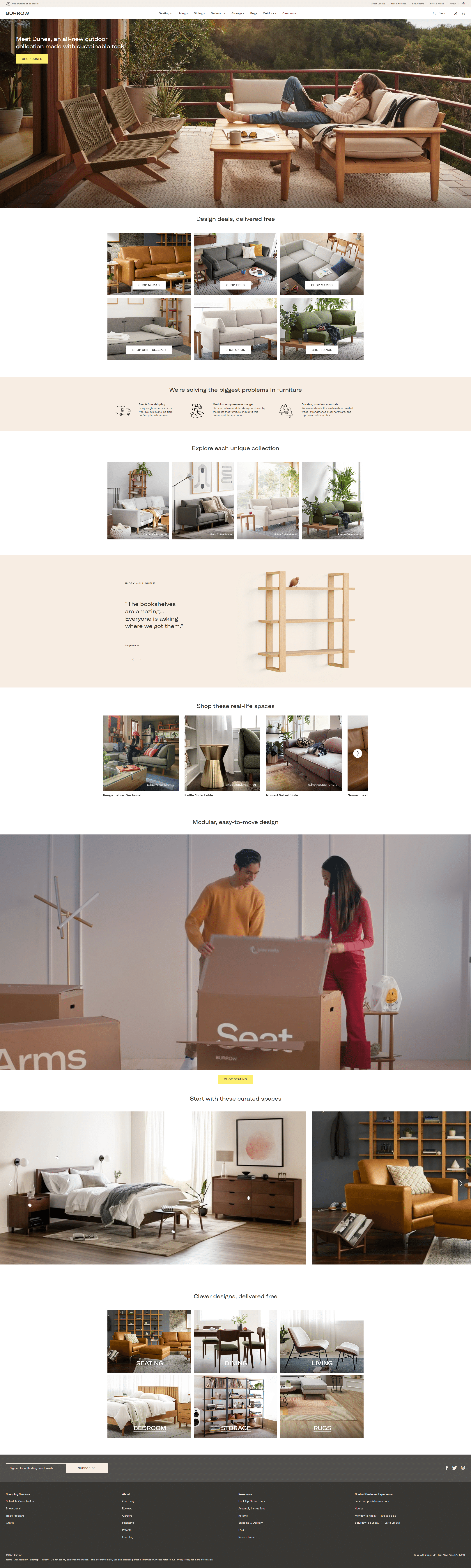 Swipe file burrow desktop home - Burrow