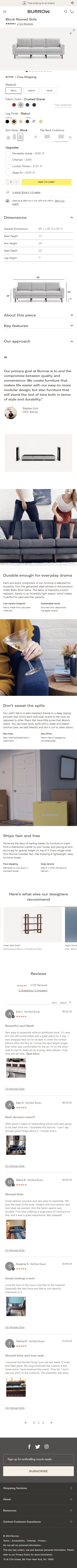 Swipe file burrow mobile pdp - Burrow