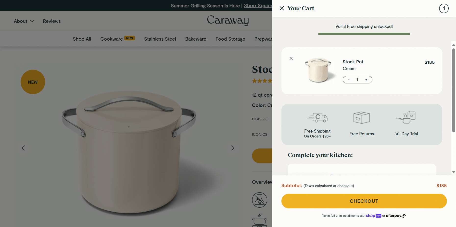 Swipe file caraway desktop cart - Caraway