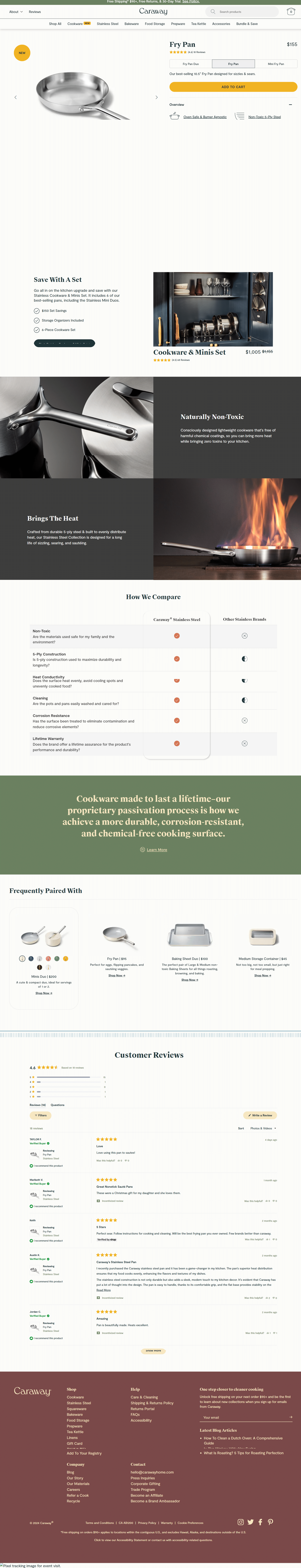 Swipe file caraway desktop pdp - Caraway