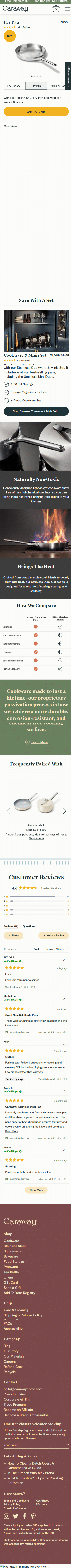 Swipe file caraway mobile pdp - Caraway