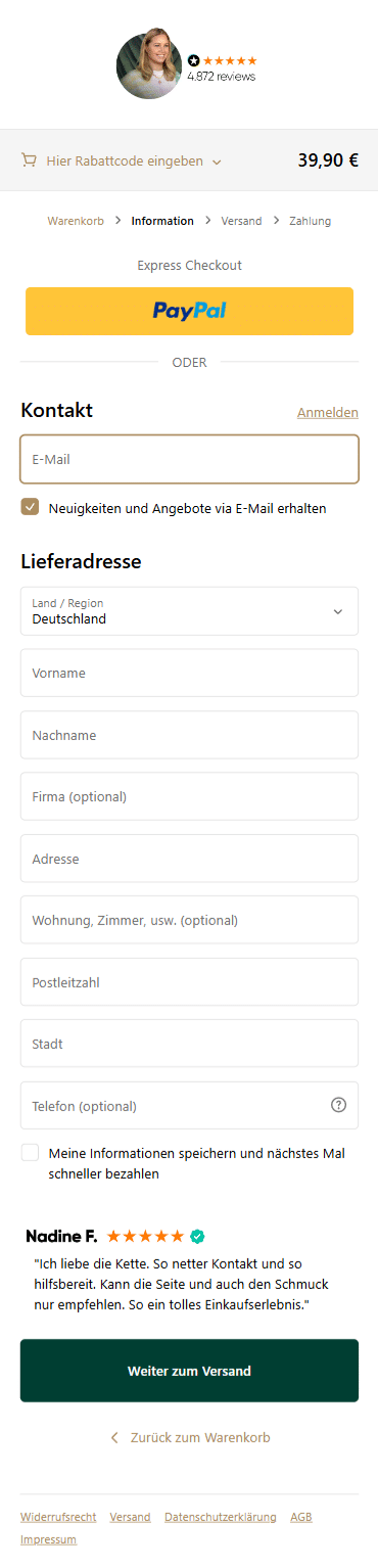 Swipe file concrete jungle mobile checkout - Concrete Jungle
