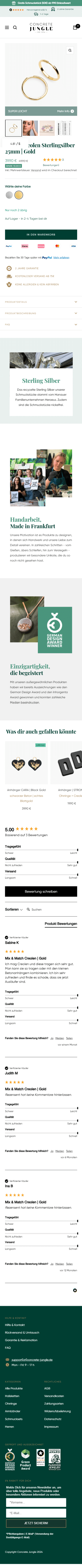 Swipe file concrete jungle mobile pdp - Concrete Jungle