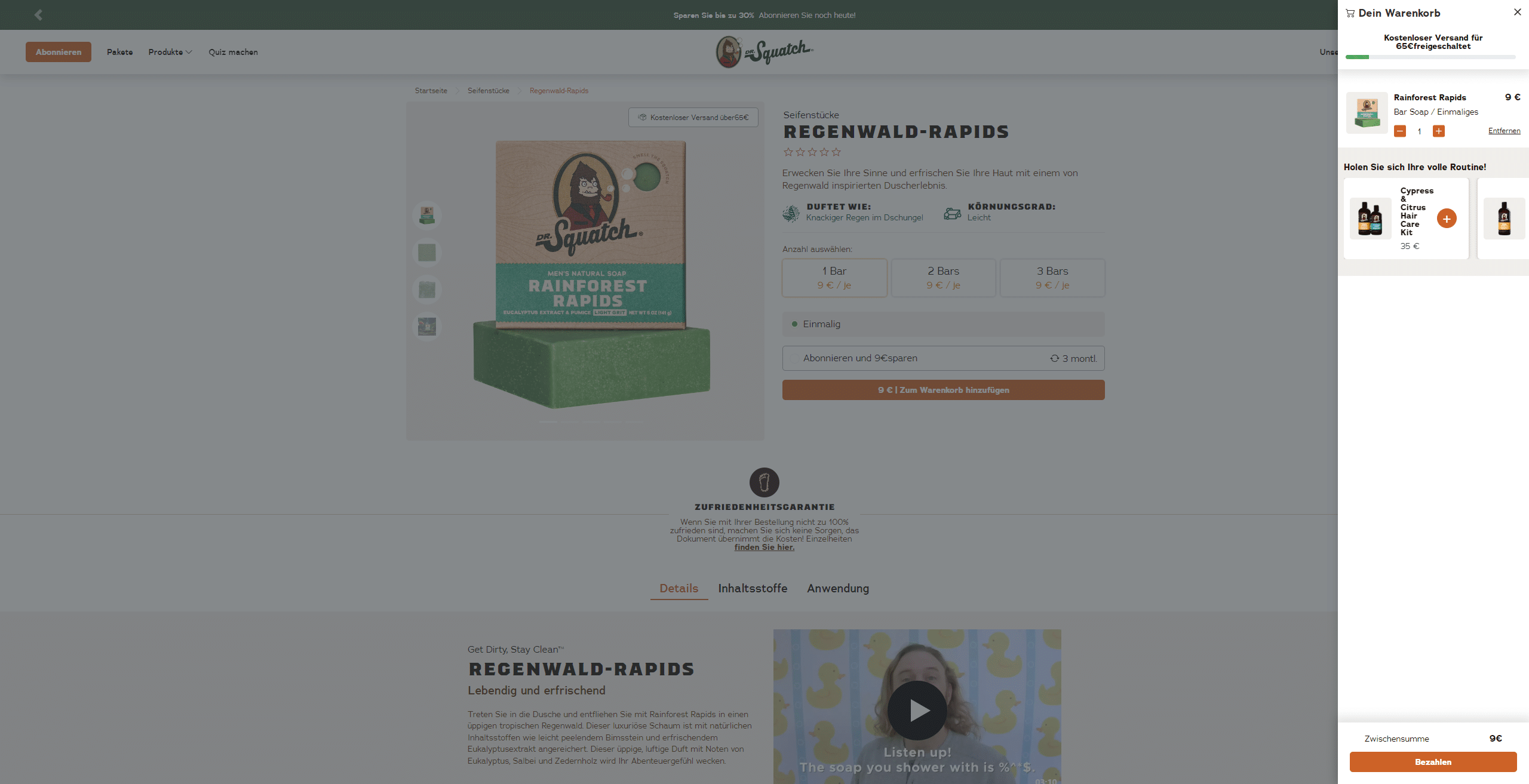 Swipe file drsquatch desktop cart - Dr. Squatch