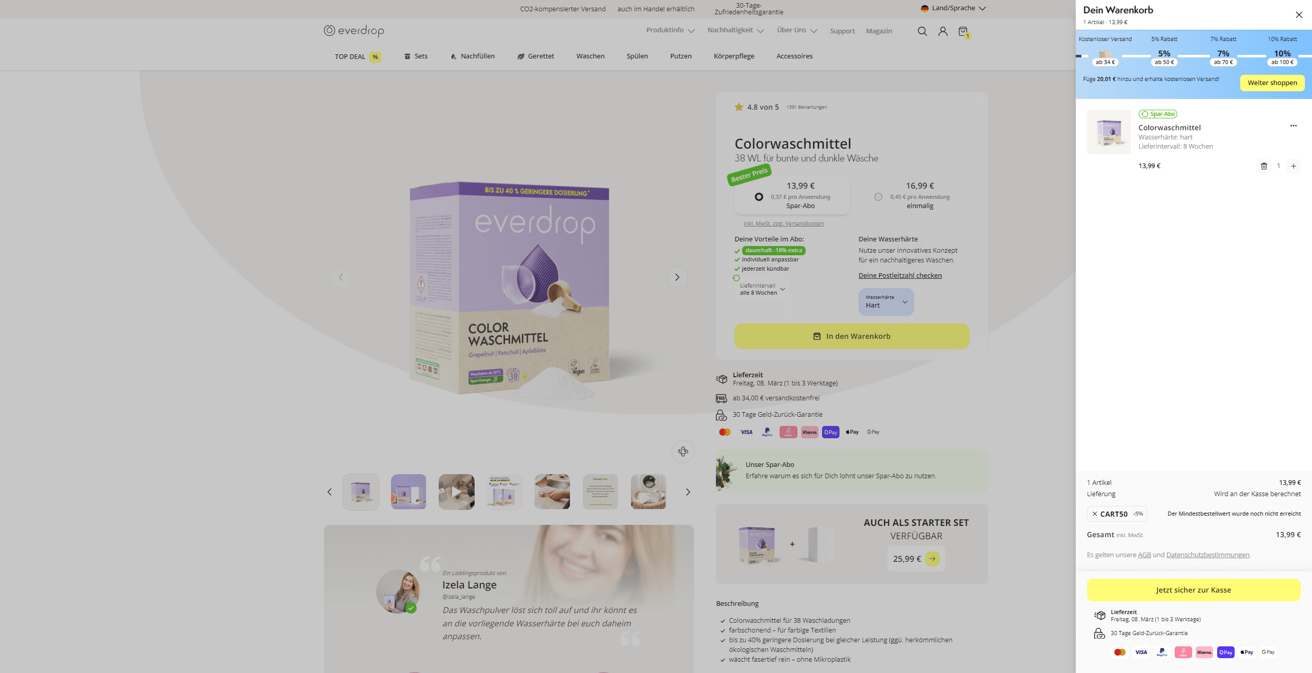 Swipe file everdrop desktop cart - Everdrop