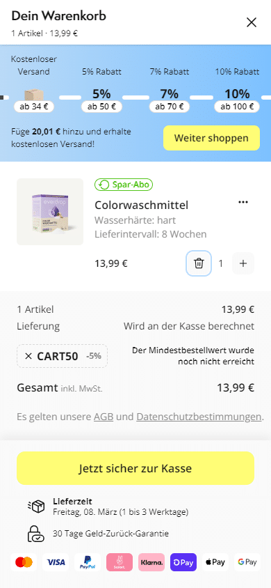 Swipe file everdrop mobile cart - Everdrop