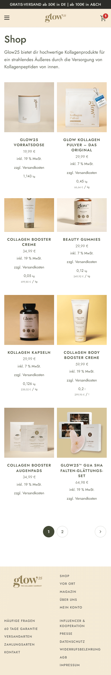 Swipe file glow mobile clp - Glow 25