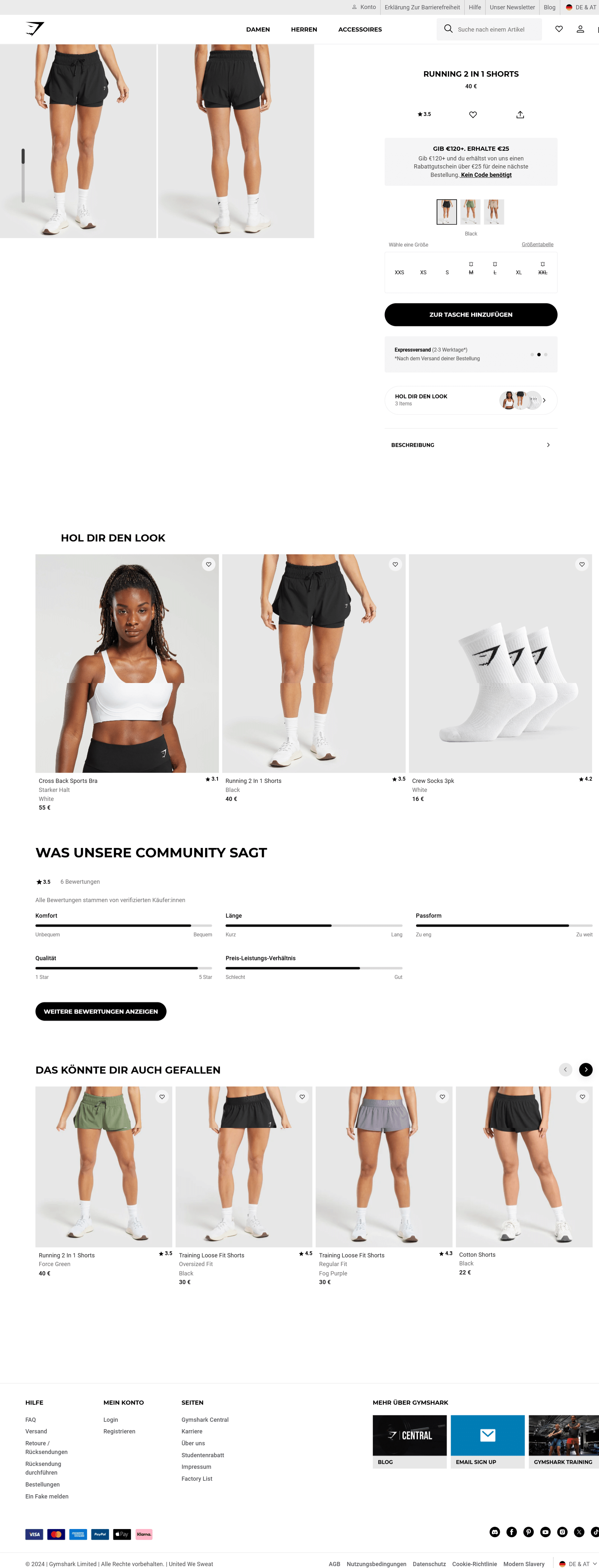 Swipe file gymshark desktop pdp - Gymshark