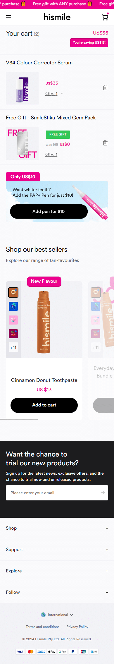 Swipe file hismile mobile cart - HiSmile