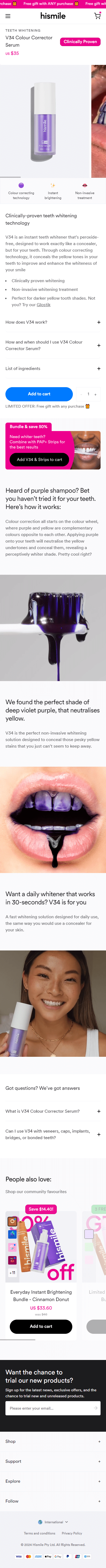 Swipe file hismile mobile pdp - HiSmile