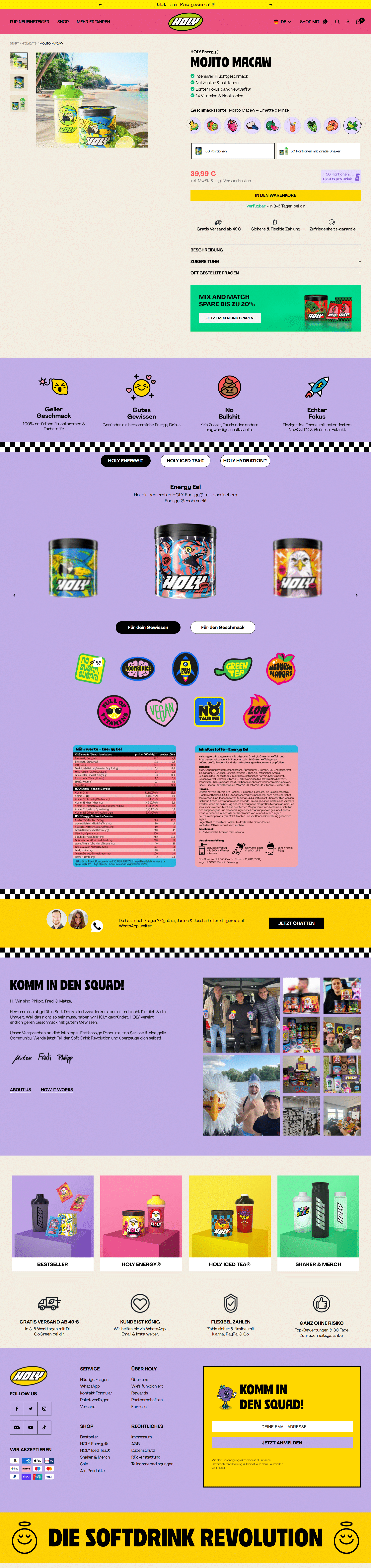 Swipe file holy desktop pdp - Holy