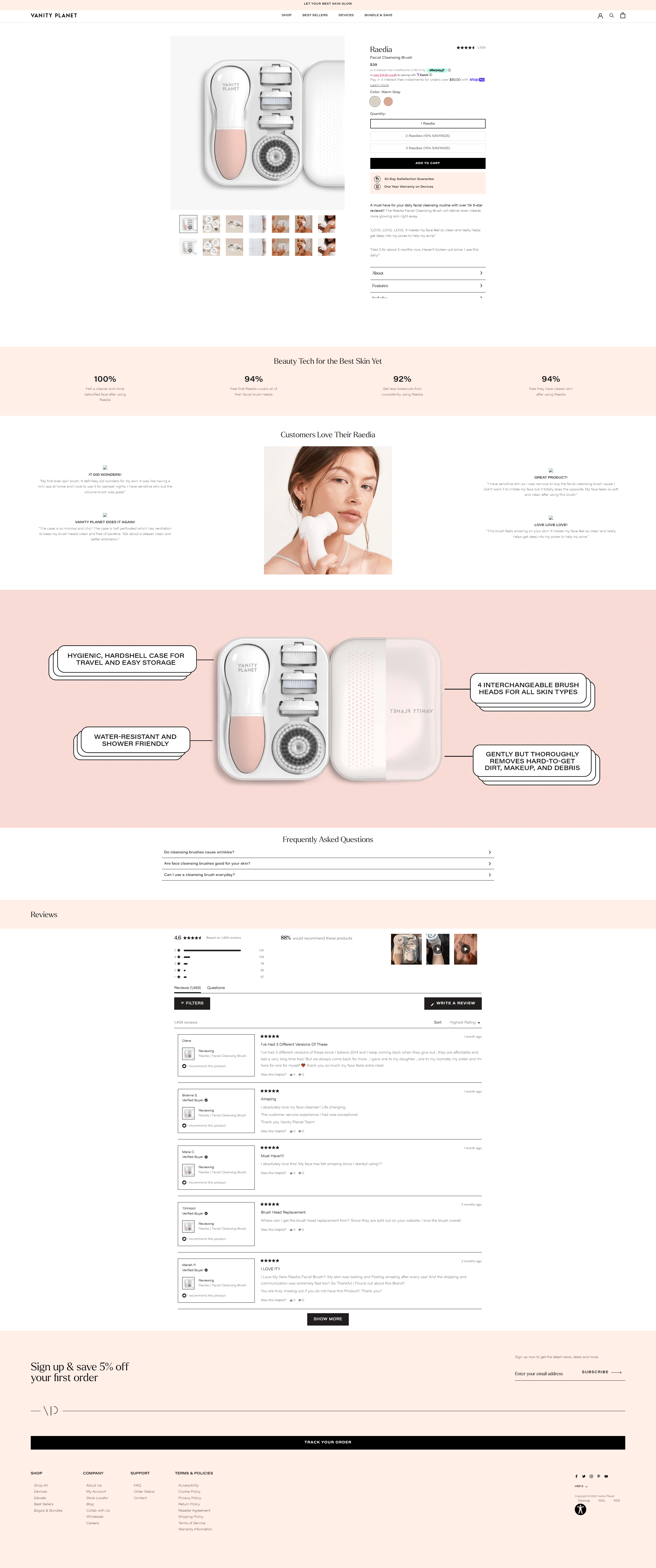 Swipe file vanityplanet desktop pdp - Vanity Planet