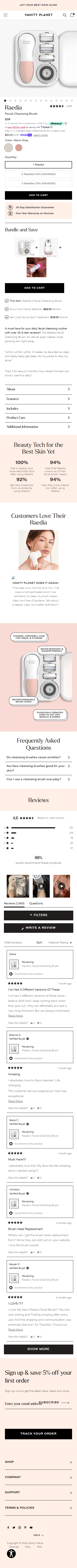 Swipe file vanityplanet mobile pdp - Vanity Planet