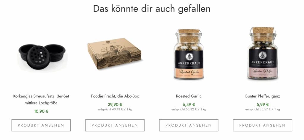 Produktempfehlungen ähnliche produkte ankerkraut - So kannst du mit Produktempfehlungen deinen Umsatz steigern