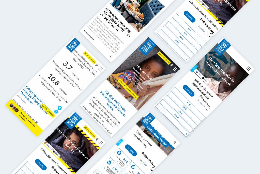 UNO Flüchtlingshilfe Uno mockup - UNO Flüchtlingshilfe